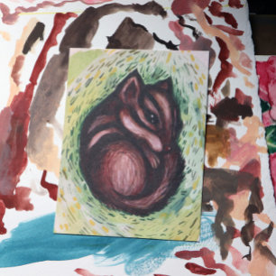 Chipmunk im Frühjahr Postkarte