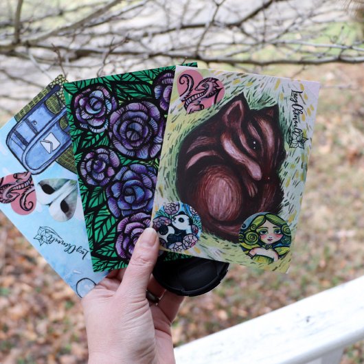 Chipmunk im Frühjahr Postkarte