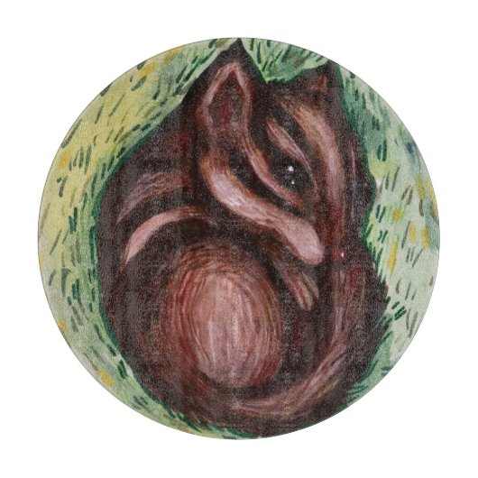 Chipmunk im Frühjahr Schneidebrett (Vorderseite)