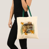 Chipmunk im Frühjahr Tragetasche (Vorderseite (Produkt))
