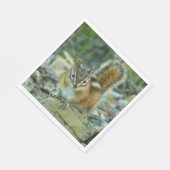 Chipmunk im Glacier-Nationalpark Serviette (Ecke)