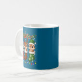 Chipmunk In Christmas Socks Lights Chipmunk Xmas L Kaffeetasse (Vorderseite Links)