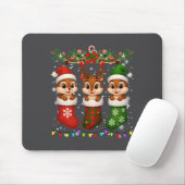 Chipmunk In Christmas Socks Lights Chipmunk Xmas L Mousepad (Mit Mouse)