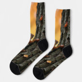 Chipmunk in einem Baum Socken (Linkes Detail)