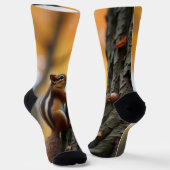 Chipmunk in einem Baum Socken (Gewinkelt)
