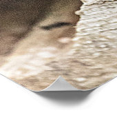 Chipmunk in einem Holzstapel Poster (Ecke)