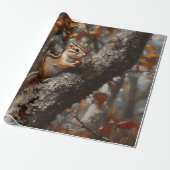 Chipmunk in einer Baumdekoupage Geschenkpapier (Ungerollt)