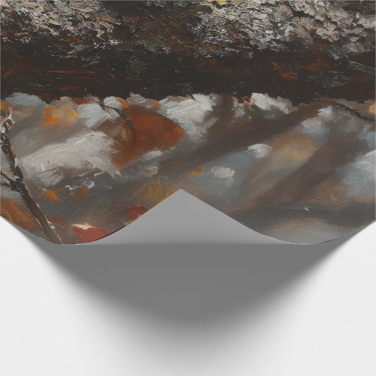 Chipmunk in einer Baumdekoupage Geschenkpapier (Ecke)