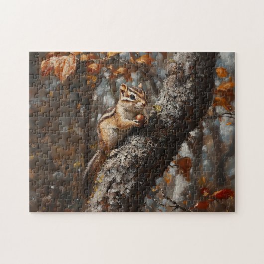 Chipmunk in einer Ölgemälde Puzzle (Horizontal)