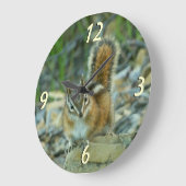 Chipmunk in Glacier National Park Große Wanduhr (Winkel)