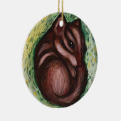 Chipmunk in Spring Keramik Ornament (Rechts)