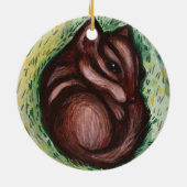 Chipmunk in Spring Keramik Ornament (Hinten)