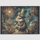Chipmunk Inventor Steampunk Laboratory Decoupage Seidenpapier (Vorderseite)