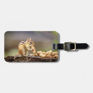 Chipmunk isst Erdnuss Gepäckanhänger