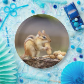 Chipmunk isst Erdnuss Pappteller (Party)
