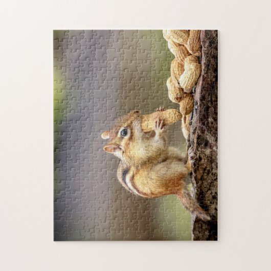 Chipmunk isst Erdnuss Puzzle (Vertikal)