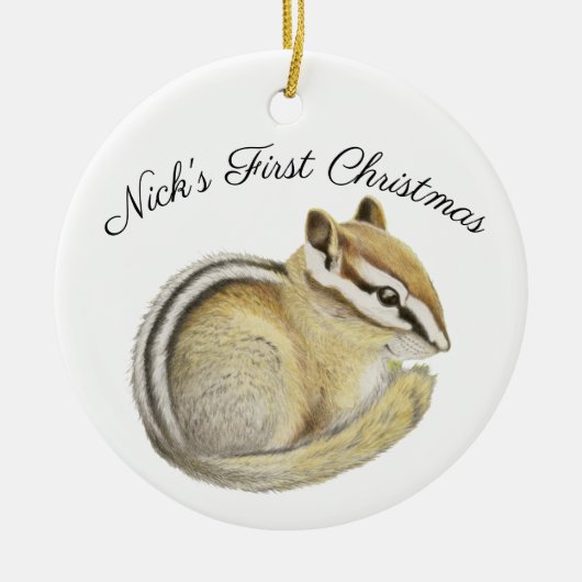 Chipmunk Keramik Ornament (Vorne)