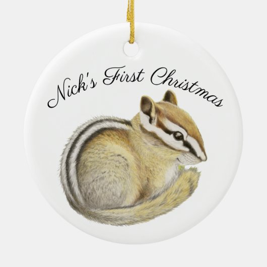Chipmunk Keramik Ornament (Hinten)
