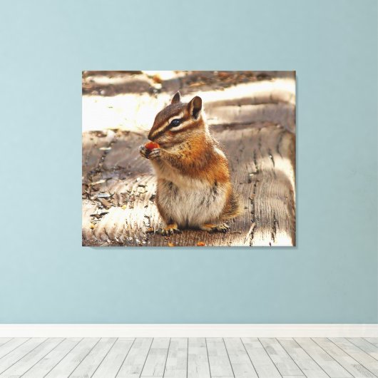 Chipmunk Leinwanddruck (Insitu (Holzboden))