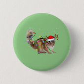 Chipmunk Lover Xmas Lighting Santa Chipmunk Xmas Button (Vorderseite)