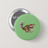 Chipmunk Lover Xmas Lighting Santa Chipmunk Xmas Button (Vorne & Hinten)