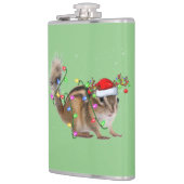 Chipmunk Lover Xmas Lighting Santa Chipmunk Xmas Flachmann (Links)