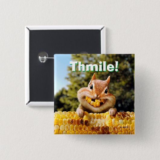 Chipmunk-Mais Button (Vorne & Hinten)