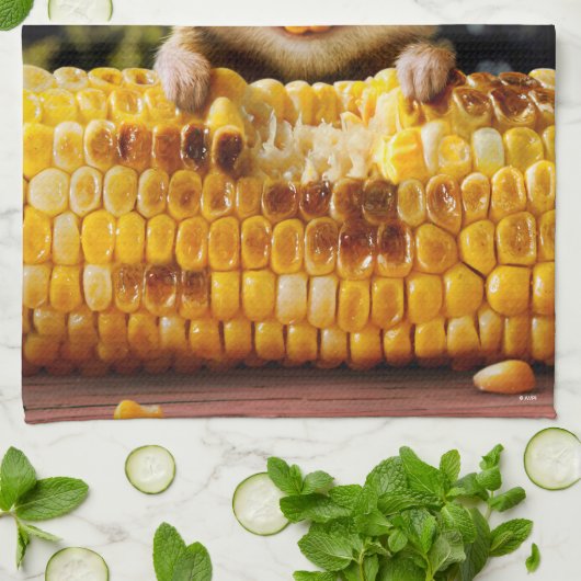 Chipmunk-Mais Geschirrtuch (Gefaltet)