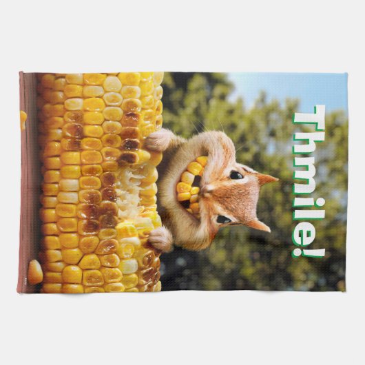 Chipmunk-Mais Geschirrtuch (Horizontal)