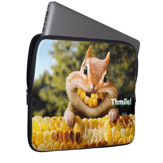 Chipmunk-Mais Laptopschutzhülle (Vorne Rechts)