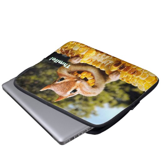 Chipmunk-Mais Laptopschutzhülle (Vorne Knopf)