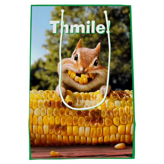 Chipmunk-Mais Mittlere Geschenktüte (Rückseite)