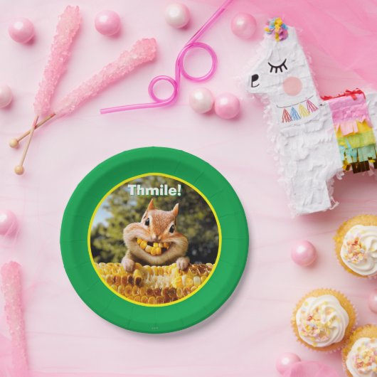 Chipmunk-Mais Pappteller (Party)