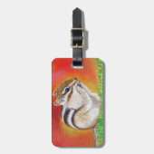 Chipmunk-Malerei Gepäckanhänger (Vorderseite vertikal)