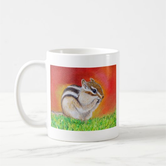 Chipmunk-Malerei Kaffeetasse (Links)