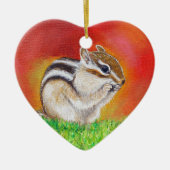 Chipmunk-Malerei Keramik Ornament (Vorne)