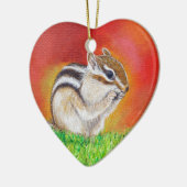 Chipmunk-Malerei Keramik Ornament (Links)