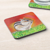 Chipmunk-Malerei Untersetzer (Linke Seite)