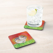 Chipmunk-Malerei Untersetzer (Rechte Seite)