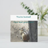 Chipmunk Midland Ontario Einladung (Stehend Vorderseite)