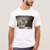 Chipmunk mit Backen-vollem Foto T-Shirt (Vorderseite)