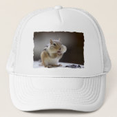 Chipmunk mit Backen-vollem Foto Truckerkappe (Vorderseite)