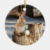 Chipmunk mit den Geweihen! Keramik Ornament (Vorne)