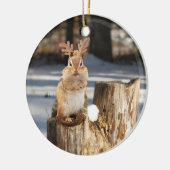 Chipmunk mit den Geweihen! Keramik Ornament (Links)