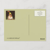 Chipmunk mit Eichel und Kardinal Federkarte Postkarte (Rückseite)