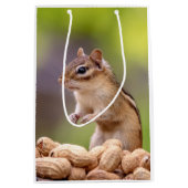 Chipmunk mit Erdnüssen Mittlere Geschenktüte (Vorderseite)