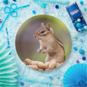 Chipmunk mit Erdnüssen Pappteller (Party)
