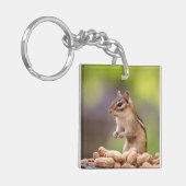 Chipmunk mit Erdnüssen Schlüsselanhänger (Vorderseite links)