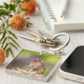 Chipmunk mit Erdnüssen Schlüsselanhänger (Vorderseite rechts)
