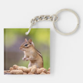 Chipmunk mit Erdnüssen Schlüsselanhänger (Rückseite)